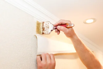 Pose de papier peint aux Villettes — revêtements muraux et toiles de verre